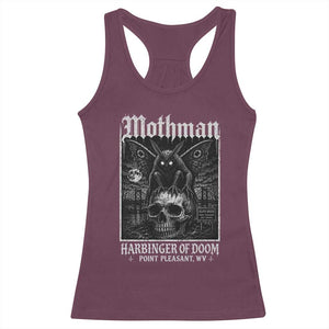 Mothman Harbinger of Doom Point Pleasant WV Racerback Tank Top Gothic Horror Cryptid Creature TS11 Maroon Print Your Wear