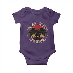 Funny Mothman The Man The Moth The Legend Baby Onesie Retro Folklore Creepy Cryptid TS11 Purple Print Your Wear
