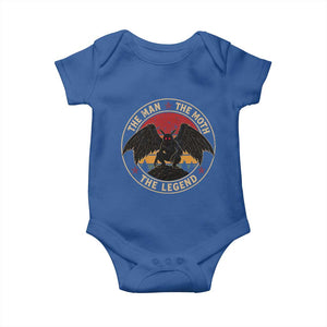 Funny Mothman The Man The Moth The Legend Baby Onesie Retro Folklore Creepy Cryptid TS11 Royal Blue Print Your Wear