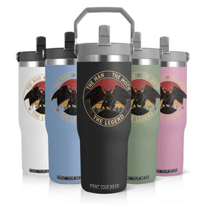 Funny Mothman The Man The Moth The Legend Flip Straw Tumbler Retro Folklore Creepy Cryptid