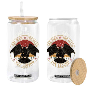 Funny Mothman The Man The Moth The Legend Glass Can Retro Folklore Creepy Cryptid