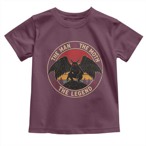 Funny Mothman The Man The Moth The Legend Toddler T Shirt Retro Folklore Creepy Cryptid TS11 Maroon Print Your Wear