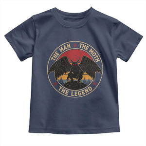 Funny Mothman The Man The Moth The Legend Toddler T Shirt Retro Folklore Creepy Cryptid TS11 Navy Print Your Wear