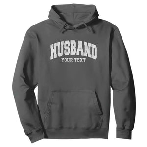 Personalized Husband Hoodie Custom Text Name Hubby Marriage Anniversary Couple Gift
