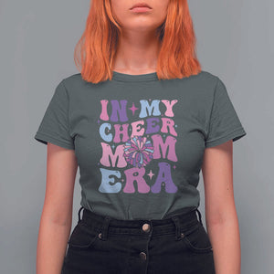 Funny Football Mom T Shirt For Women In My Cheer Mom Era Cheerleader Pompom TS11 Dark Heather Print Your Wear