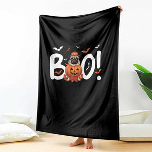 Funny French Bulldog Halloween Throw Blanket Boo Cute Dog Pumpkin Bat Maple Leaf Pet TS11 Print Your Wear