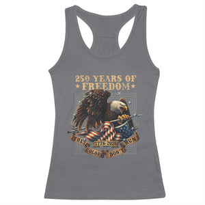 250th American Anniversary Racerback Tank Top 250 Years Of Freedom Independence American Flag TS11 Charcoal Print Your Wear