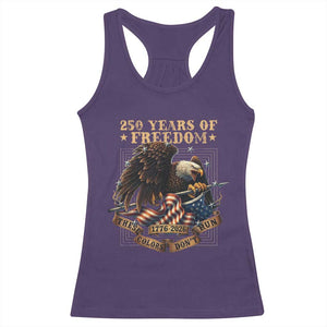250th American Anniversary Racerback Tank Top 250 Years Of Freedom Independence American Flag TS11 Purple Print Your Wear