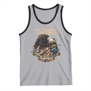 250th American Anniversary Tank Top 250 Years Of Freedom Independence American Flag TS11 Athletic Heather Black Print Your Wear