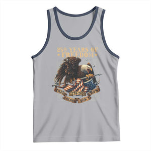 250th American Anniversary Tank Top 250 Years Of Freedom Independence American Flag TS11 Athletic Heather Navy Print Your Wear
