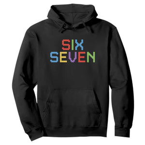 Six Seven Meme Pixel 67 Gen Alpha Meme Hoodie TS11 Black Print Your Wear