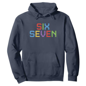 Six Seven Meme Pixel 67 Gen Alpha Meme Hoodie TS11 Navy Print Your Wear