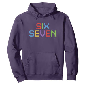 Six Seven Meme Pixel 67 Gen Alpha Meme Hoodie TS11 Purple Print Your Wear