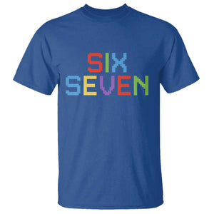Six Seven Meme Pixel 67 Gen Alpha Meme T Shirt TS11 Royal Blue Print Your Wear
