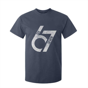 Funny Six Seven 67 Meme Gen Alpha Slang T Shirt For Kid TS11 Navy Print Your Wear