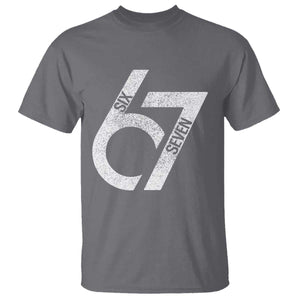 Funny Six Seven 67 Meme Gen Alpha Slang T Shirt TS11 Charcoal Print Your Wear