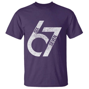 Funny Six Seven 67 Meme Gen Alpha Slang T Shirt TS11 Purple Print Your Wear