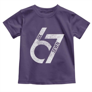 Funny Six Seven 67 Meme Gen Alpha Slang Toddler T Shirt TS11 Purple Print Your Wear