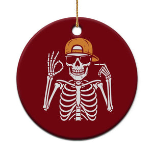 Funny Six Seven 67 Skeleton Gen Alpha Halloween Meme Ceramic Ornament TS11 1pc Red Print Your Wear