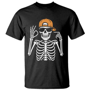 Funny Six Seven 67 Skeleton Gen Alpha Halloween Meme T Shirt TS11 Black Print Your Wear