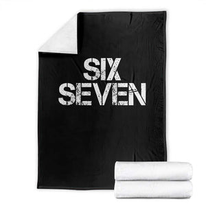 Six Seven Meme Vintage 67 Gen Alpha Meme Throw Blanket TS11 Black Print Your Wear
