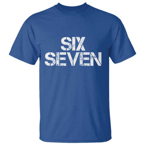 Six Seven Meme Vintage 67 Gen Alpha Meme T Shirt TS11 Royal Blue Print Your Wear