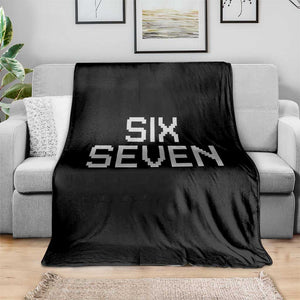 Six Seven Meme Pixel 67 Gen Alpha Internet Joke Throw Blanket TS11 Print Your Wear