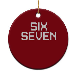 Six Seven Meme Pixel 67 Gen Alpha Internet Joke Ceramic Ornament TS11 1pc Red Print Your Wear