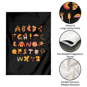 Funny Kindergarten Teacher Garden Flag Thanksgiving Alphabet Learning Autumn Season TS11 Print Your Wear