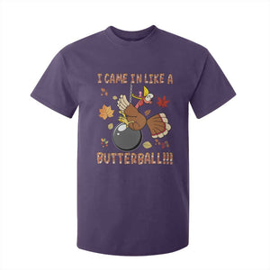 Funny Thanksgiving Turkey T Shirt For Kid I Came In Like A Butterball Fall Season TS11 Purple Print Your Wear