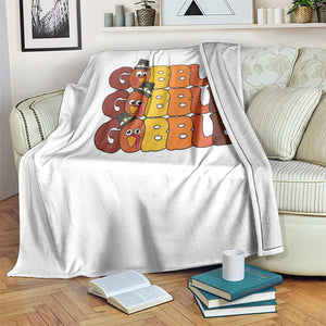 Funny Thanksgiving Tukey Gobble Throw Blanket TS11 Print Your Wear