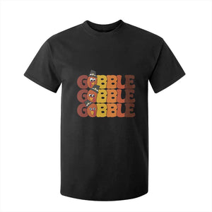 Funny Thanksgiving Tukey Gobble T Shirt For Kid TS11 Black Print Your Wear