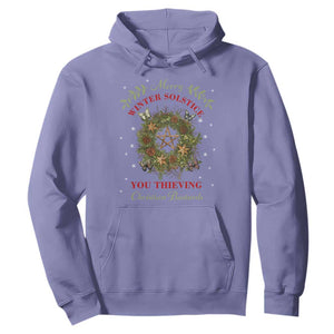 Merry Winter Solstice You Thieving Christian Bastards Hoodie Yule Pentagram TS11 Violet Print Your Wear