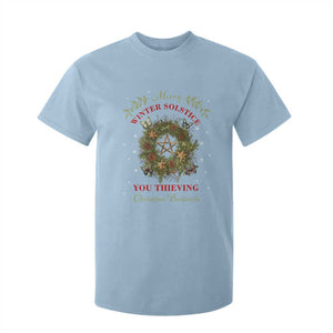 Merry Winter Solstice You Thieving Christian Bastards T Shirt For Kid Yule Pentagram TS11 Light Blue Print Your Wear