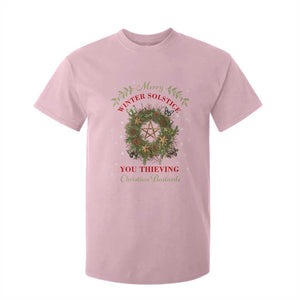 Merry Winter Solstice You Thieving Christian Bastards T Shirt For Kid Yule Pentagram TS11 Light Pink Print Your Wear