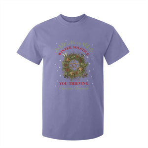 Merry Winter Solstice You Thieving Christian Bastards T Shirt For Kid Yule Pentagram TS11 Violet Print Your Wear