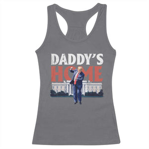 Funny Daddy's Home Racerback Tank Top Trump Dance The 47th US President TS11 Charcoal Print Your Wear