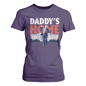 Funny Daddy's Home T Shirt For Women Trump Dance The 47th US President TS11 Purple Print Your Wear
