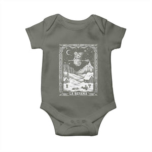 Italian Christmas La Befana Baby Onesie Buon Befana Folklore Xmas Witch TS11 Military Green Print Your Wear