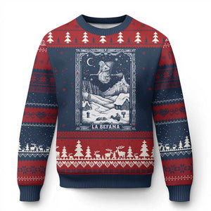 Italian Xmas La Befana Ugly Christmas Sweater Buon Befana Folklore Xmas Witch TS11 Navy Red Print Your Wear