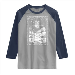 Italian Christmas La Befana Raglan Shirt Buon Befana Folklore Xmas Witch TS11 Sport Gray Navy Print Your Wear