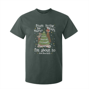 From The Windows To The Walls I'm About To Deck These Halls Christmas T Shirt For Kid TS11 Dark Forest Green Print Your Wear