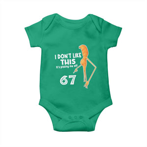 Funny Marcus The Worm 67 Meme Baby Onesie I Dont Like This Its Pissing Me Off TS11 Irish Green Print Your Wear