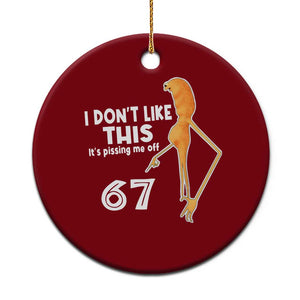 Funny Marcus The Worm 67 Meme Ceramic Ornament I Dont Like This Its Pissing Me Off TS11 1pc Red Print Your Wear