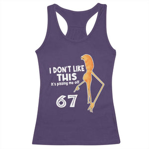 Funny Marcus The Worm 67 Meme Racerback Tank Top I Dont Like This Its Pissing Me Off TS11 Purple Print Your Wear