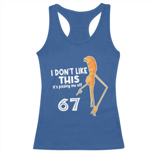 Funny Marcus The Worm 67 Meme Racerback Tank Top I Dont Like This Its Pissing Me Off TS11 Royal Blue Print Your Wear