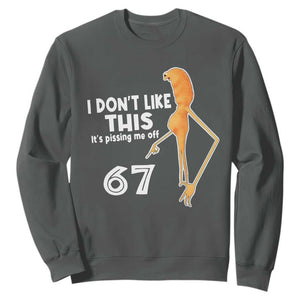 Funny Marcus The Worm 67 Meme Sweatshirt I Dont Like This Its Pissing Me Off TS11 Dark Heather Print Your Wear
