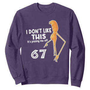 Funny Marcus The Worm 67 Meme Sweatshirt I Dont Like This Its Pissing Me Off TS11 Purple Print Your Wear