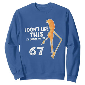 Funny Marcus The Worm 67 Meme Sweatshirt I Dont Like This Its Pissing Me Off TS11 Royal Blue Print Your Wear