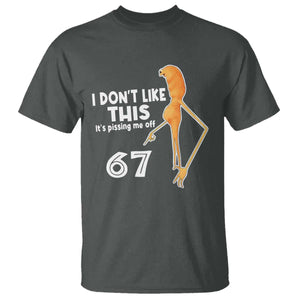 Funny Marcus The Worm 67 Meme T Shirt I Dont Like This Its Pissing Me Off TS11 Dark Heather Print Your Wear